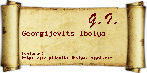 Georgijevits Ibolya névjegykártya